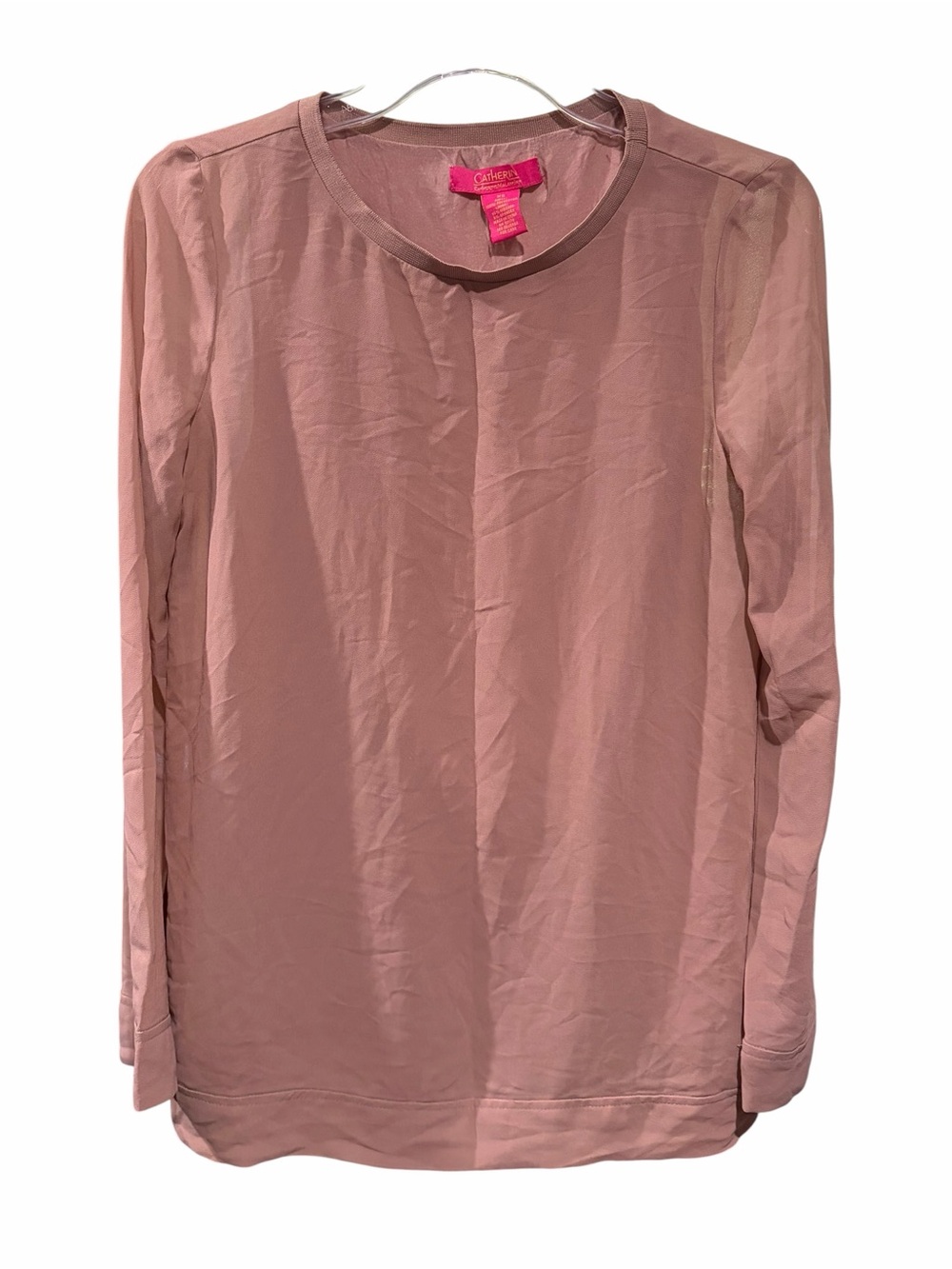Catherine Catherine Malandrino Blush Long Sleeve Blouse | Size XS